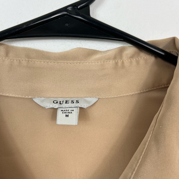 Guess Satin Button Down Blouse Sz M - Picture 5 of 7